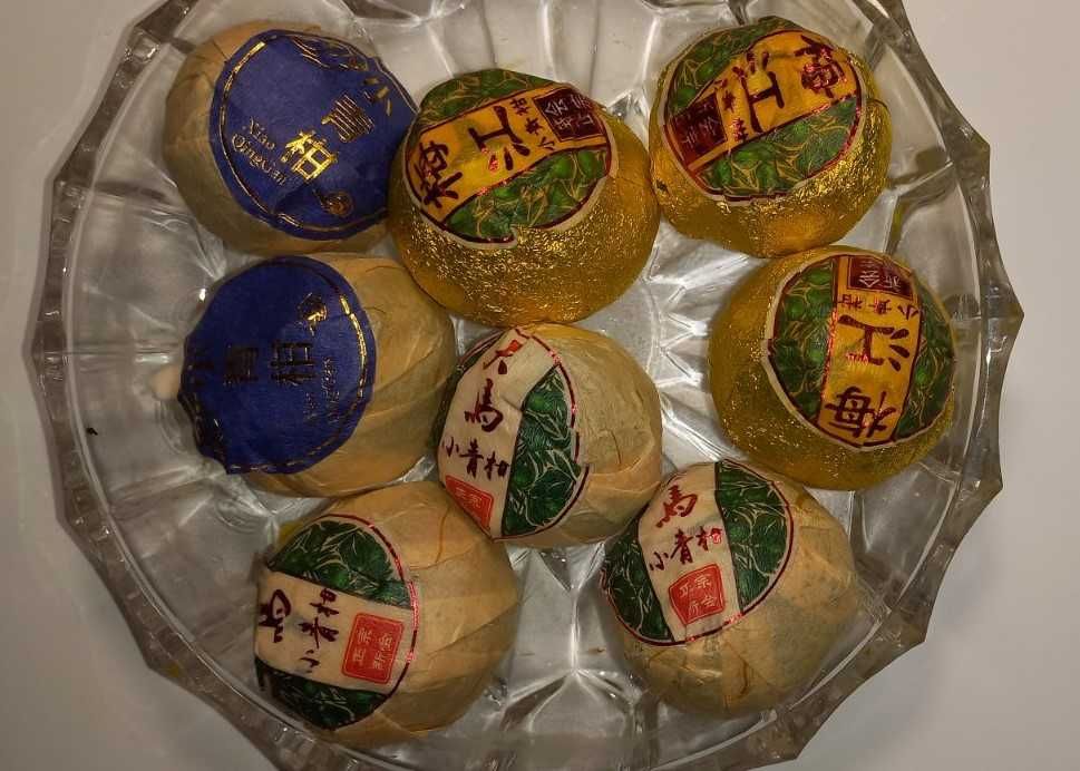 Чай шу пуер у шкірці мандарина в асортіменті