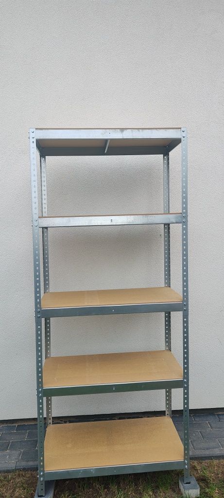 Regał Warsztatowy, Garażowy Skręcany 193x90x45 cm 5P/500 kg, Ocynk