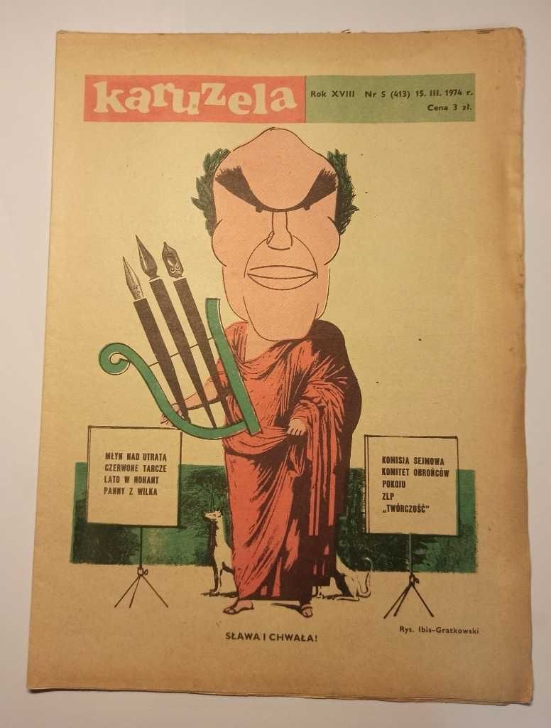 Karuzela - dwutygodnik satyryczny z 1974 r. - 9 egzemplarzy