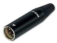 REAN RT3MC-B - Złącze MINI XLR 3-pin męskie (czarne)