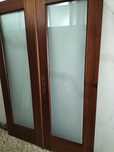 2 portas maciças jatobá com vidro fusco