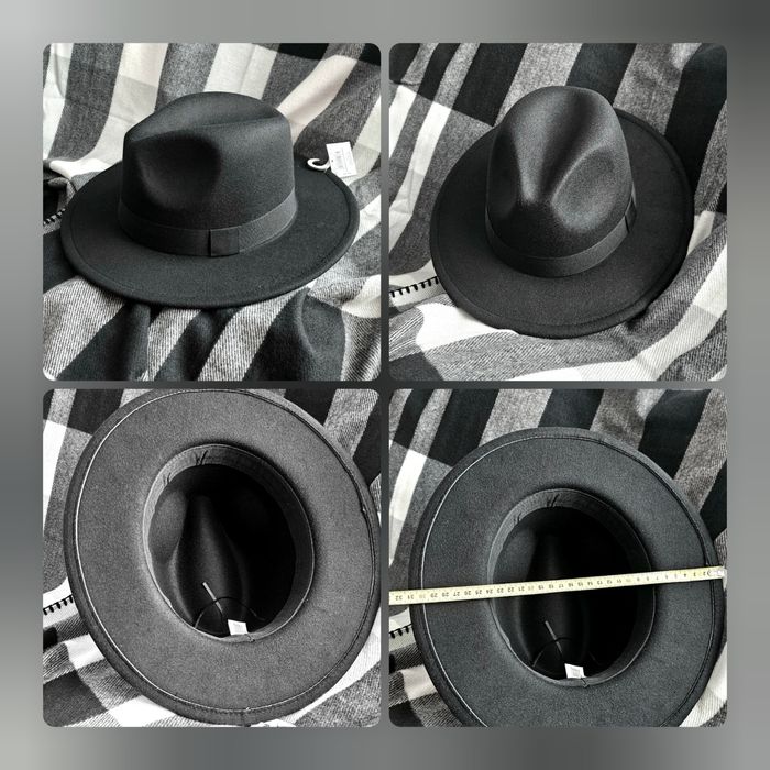 Fedora czarny black kapelusz hat New nowy