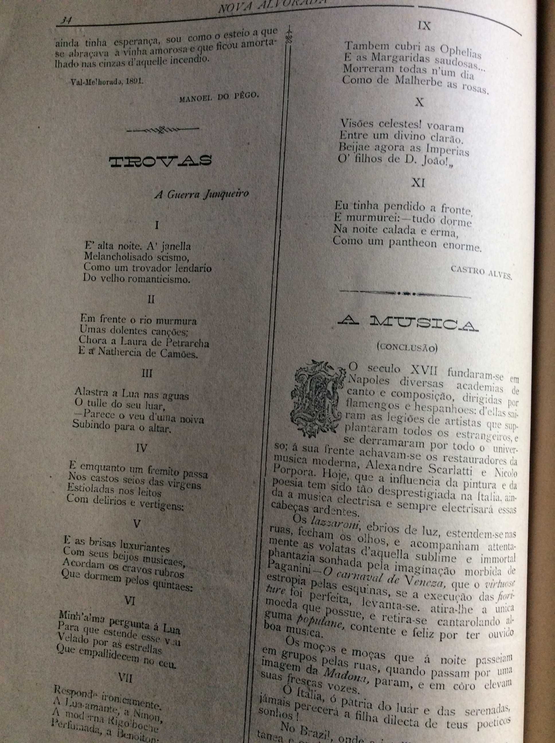A Alvorada, Revista mensal litterár e scientífica, n.º3 de 1891. Rara
