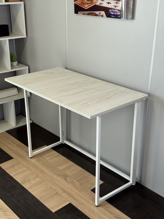 Стіл трансформер.Письмовий стіл,розкладний , Крафт-Білий, 100 см