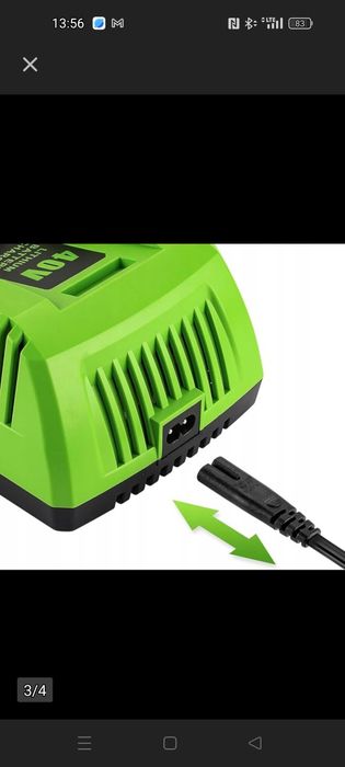 ENERGUP Ładowarka 40V G40C | Zamiennik do Greenworks G-MAX 40V LED, 2A