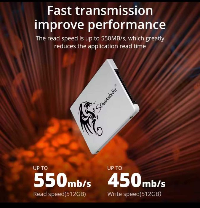SSD накопичувач   SomnAmbulist 256 Gb white ссд диск + подарунок SATA