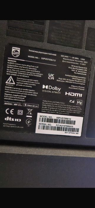 Telewizor TV Philips 55pus7556/12 55’ 4k Smart