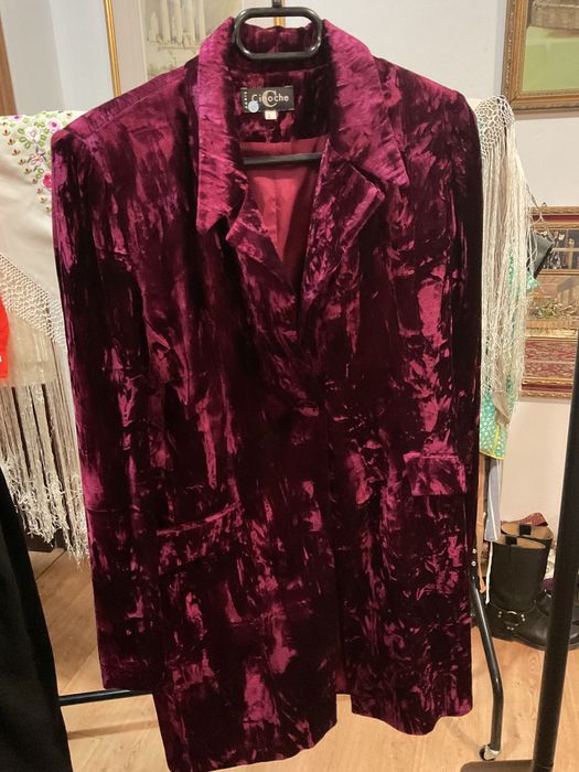 Casaco de noite red Bordeaux lindíssimo Veludo Paris