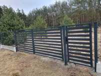 Brama dwuskrzydłowa palisadowa panelowa bramy wjazdowe metalowe