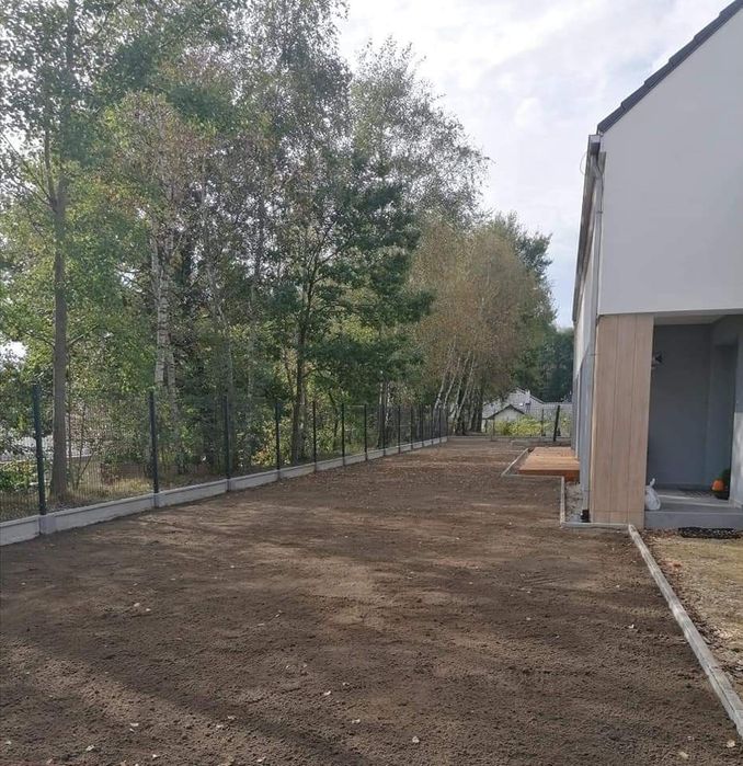 Usługi glebogryzarką równanie terenu, zakładanie trawnika, siew