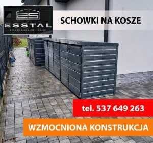 Schowek Ogrodowy na Kosze |Schowek Wiatka| Wiata śmietnikowa  - ESSTAL