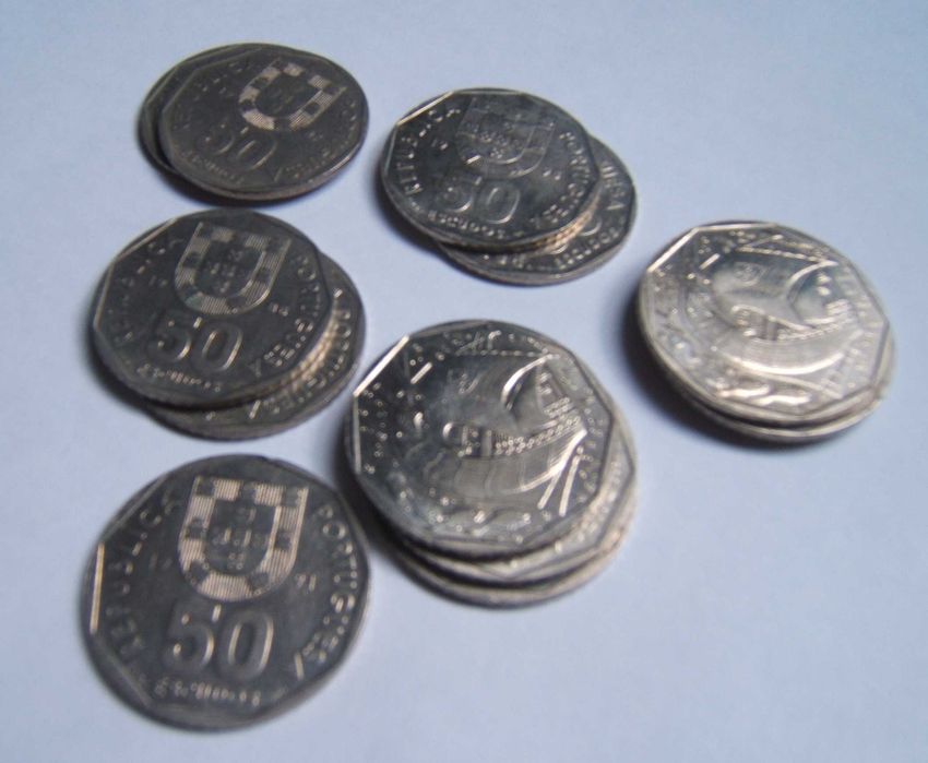 Moedas de 50 Escudos, Cupro-Níquel 1987/88/89