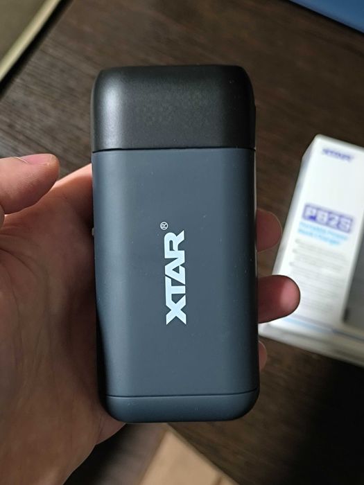 3 в 1 Павербанк + зарядное Xtar PB2S PD18W + аккумуляторы 2×5000 mAh