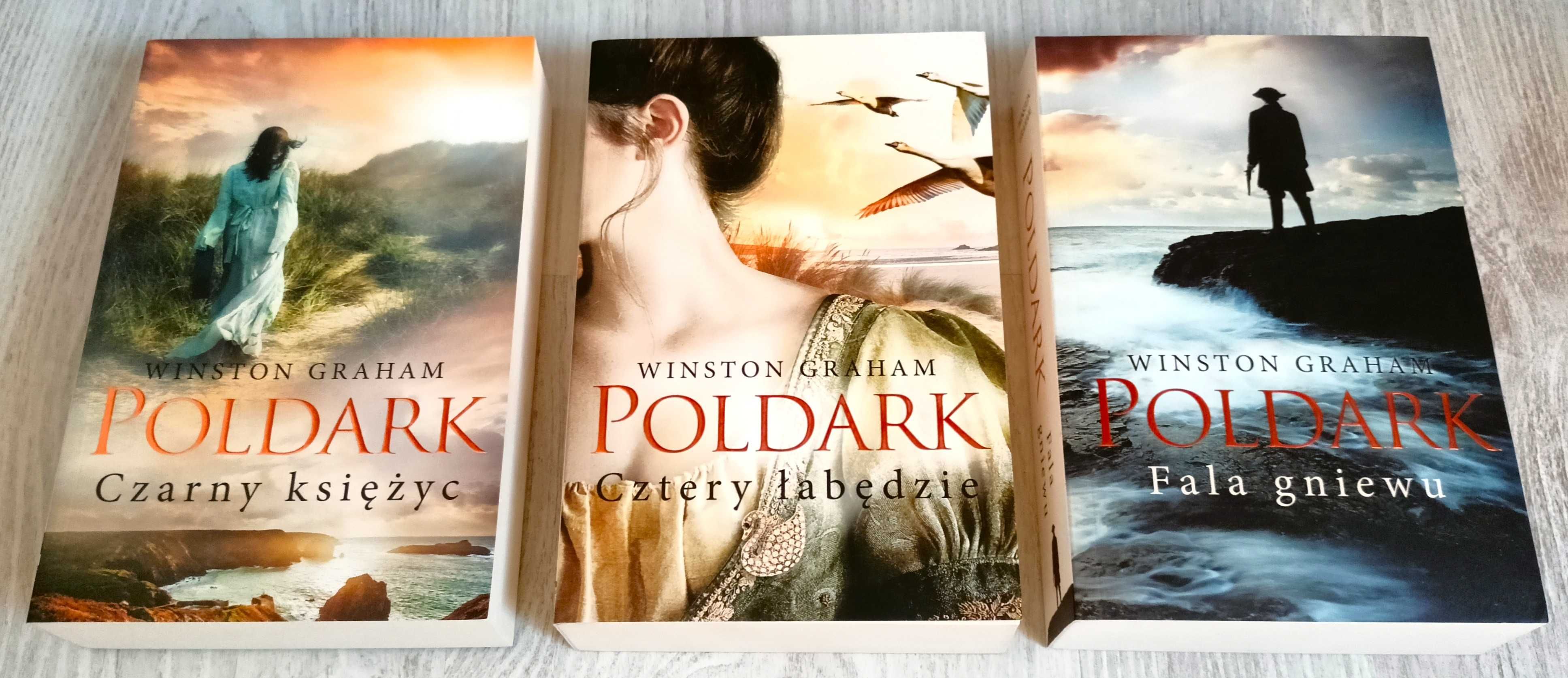 Winston Graham POLDARK Czarny księżyc + Cztery łabędzie + Fala gniewu