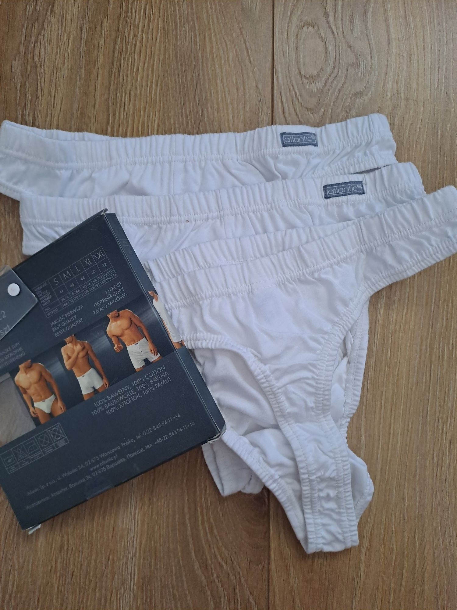 2+1 Stringi męskie Atlantic, rozmiar S, 3PACK, bawełna
