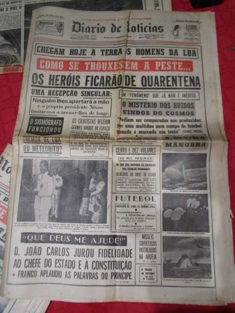 jornais antigos homem na Lua anos 60 historicos