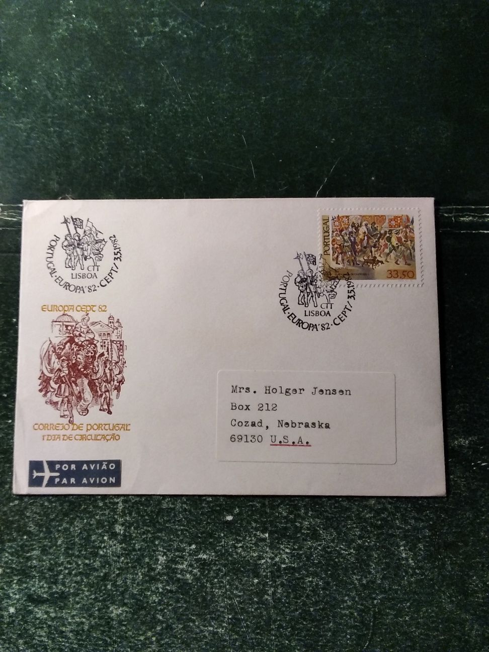 1982 FDC Europa CEPT Portugal A Embaixada De D° Manuel II Ao Papa Leão