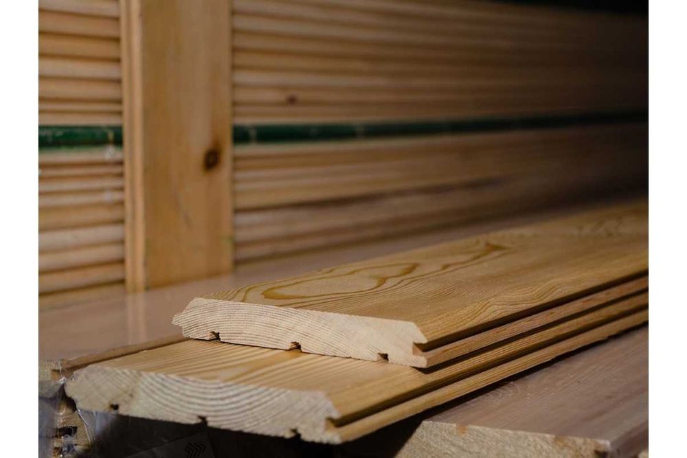 Фальш брус модрина 19*95*115*3/4м