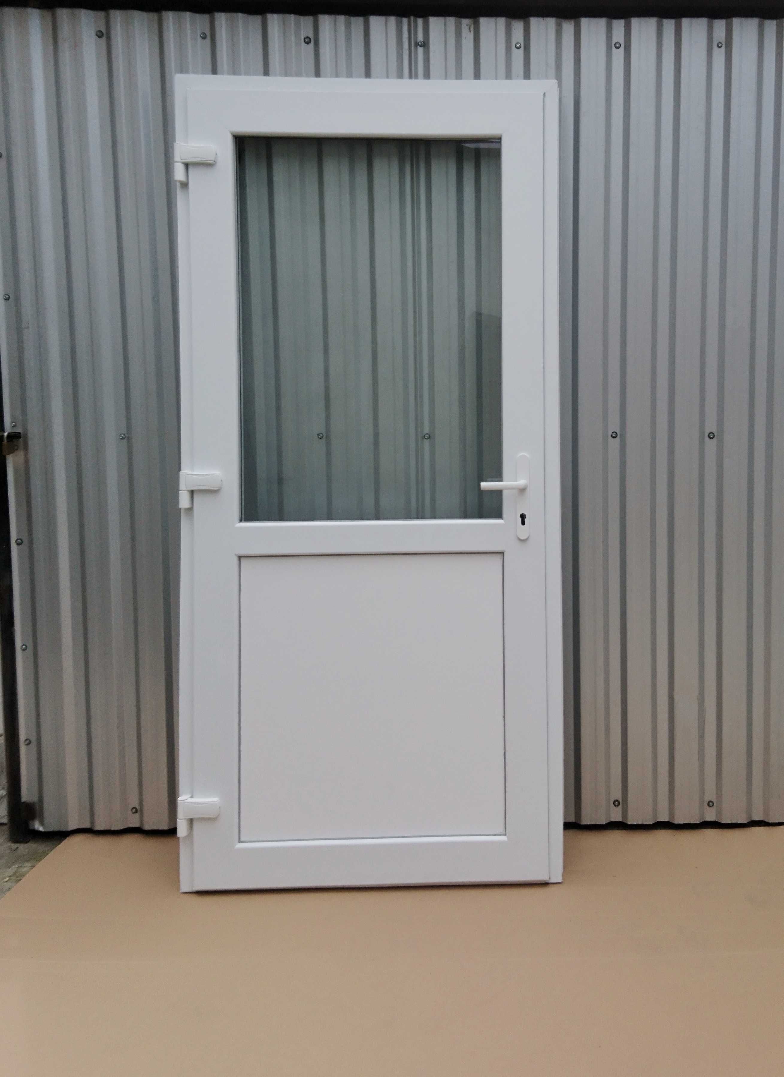 Drzwi PCV 110x210 białe zewnętrzne RÓŻNE ROZMIARY jak ALUMINIOWE