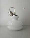 Szklana lampa sufitowa vintage mid century modern retro styl glamour