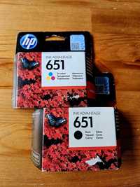 Tusz HP czarny 651, HP 651 trójkolorowy