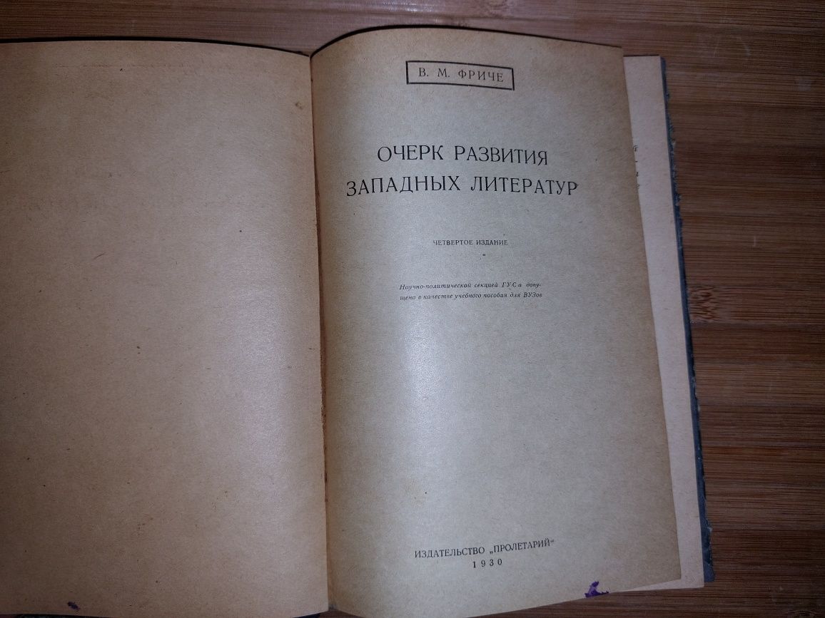 Две книги В. М. Фриче
