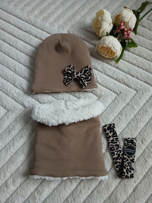 Czapka z kominem handmade