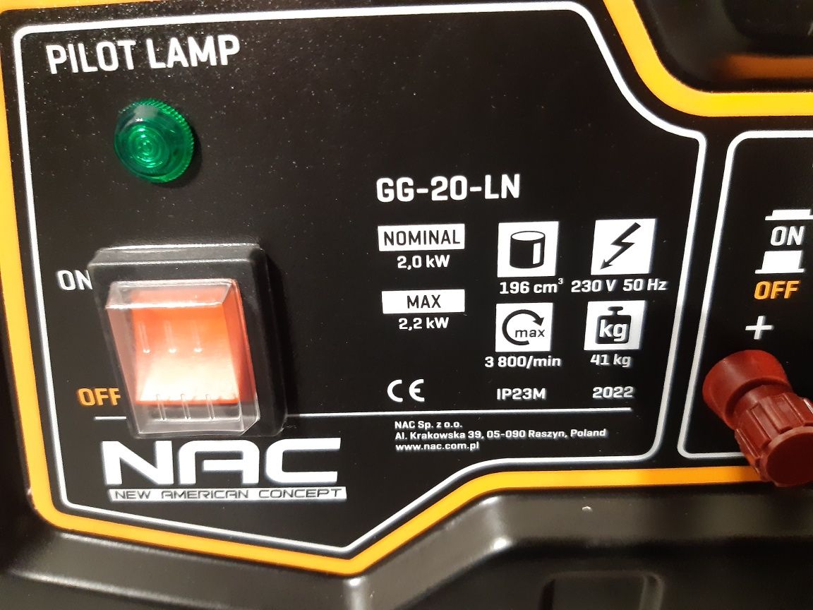 AGREGAT PRĄDOTWÓRCZY 2.2kw GENERATOR NAC funckja avr miedziane uzowoj