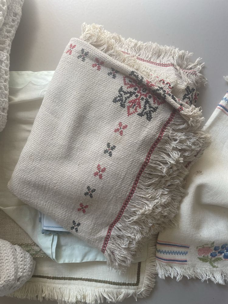 Crochets, toalhas, jogos individuais