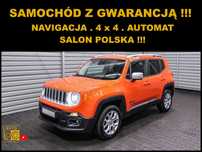 Jeep Renegade AUTOMAT + 4x4 + Salon POLSKA + 100% SERWIS + Navigacja