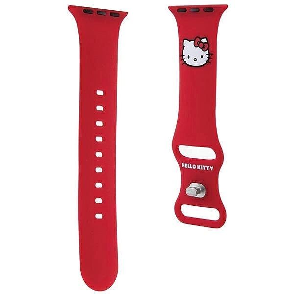 Pasek Hello Kitty Silicone Kitty Head na Apple Watch 38/40/41mm - czer