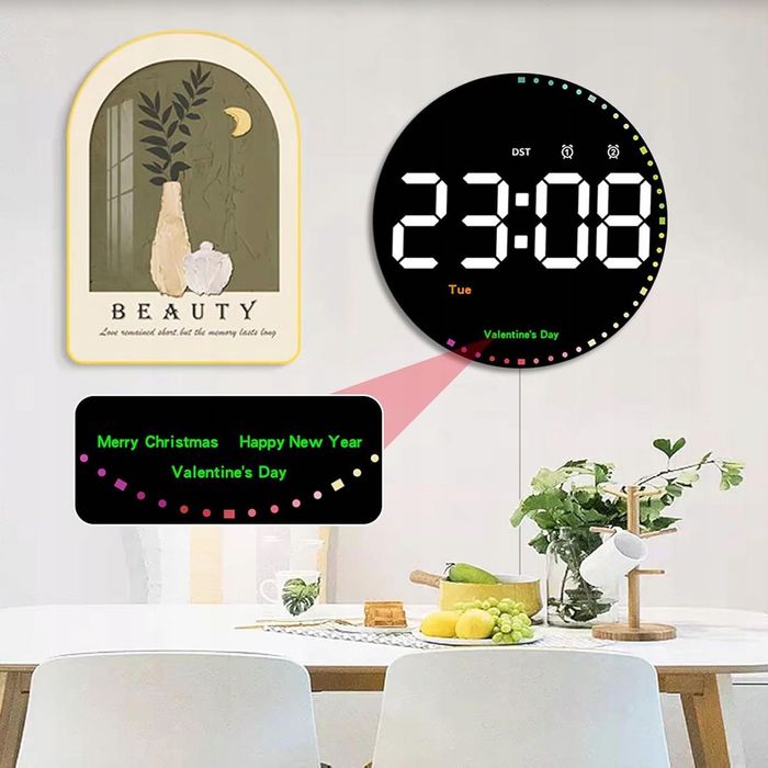 ZEGAR Elektroniczny CYFROWY Led Budzik Data Temperatura