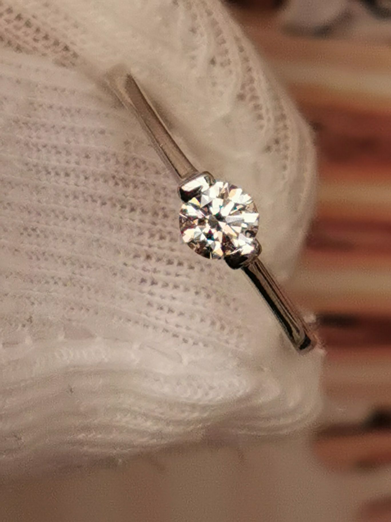 Колечко з діамантом 0.24 карата