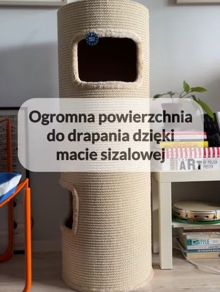 Zolux Drapak Dla Kota Beczka Wieża Z Sizalu Oliver Szary 115Cm XXL