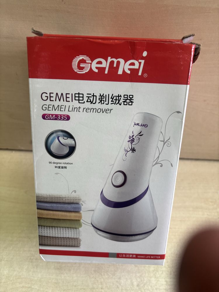 Бездротова машинка для видалення ковтунців акумуляторна Gemei GM 335
