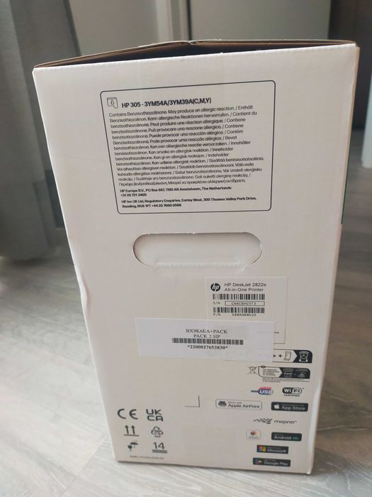 Impressora HP DeskJet 2822e com tinteiros originais por abrir