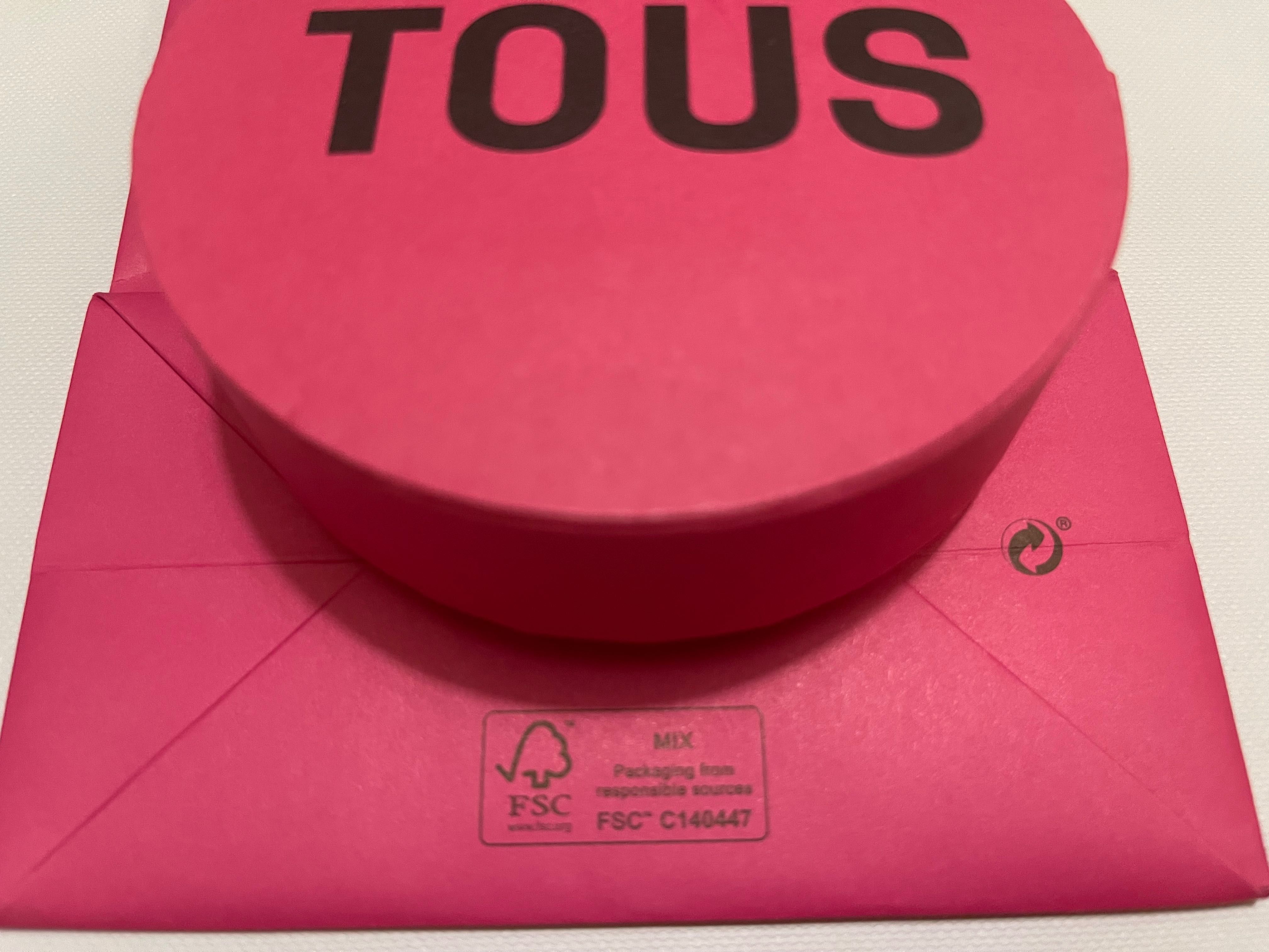 Tous pudełko intensywny róż 10 cm + torebka nowe 1 sztuka