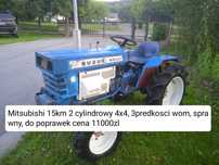Mini traktorek Kubota b6000 z glebogryzarka