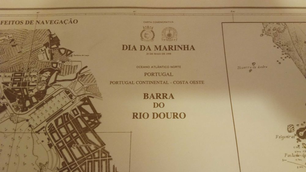 Carta naútica da barra do Douro