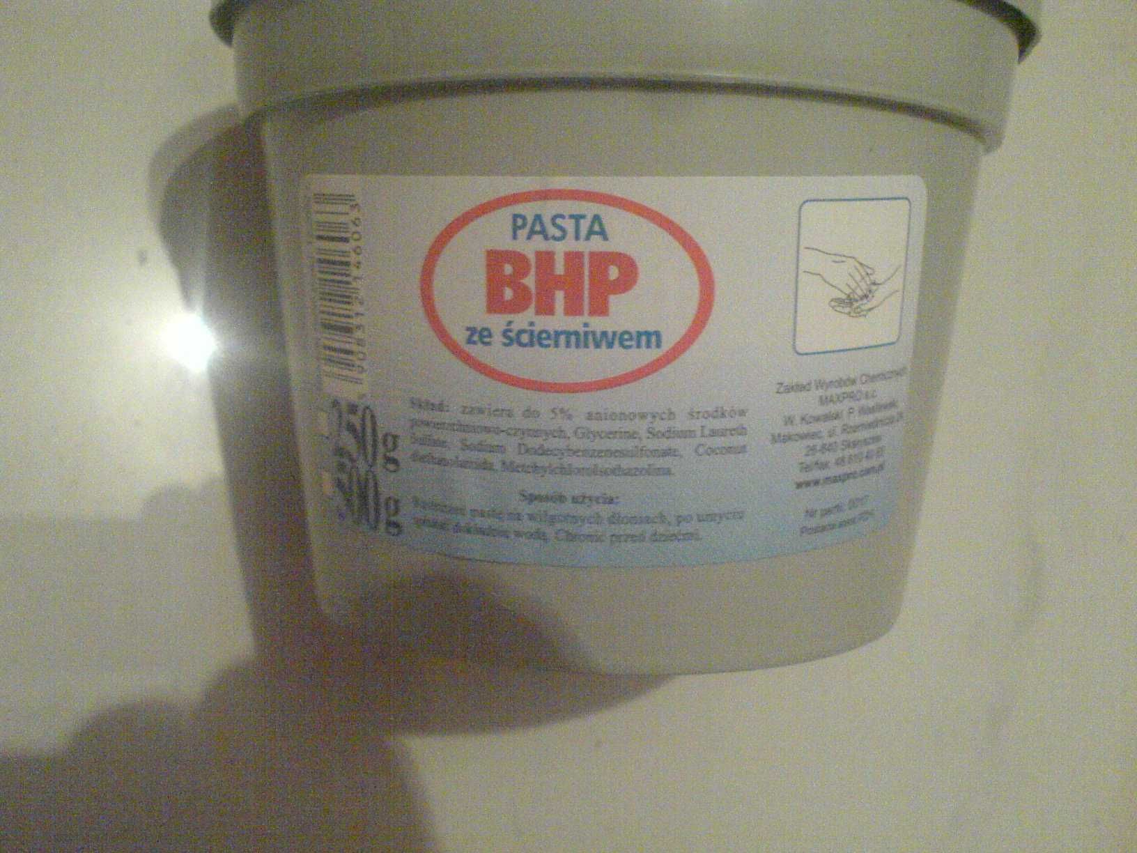 Mydło Pasta BHP ze Ścierniwem do mycia rąk 0,5 kg Producen Maxpro NOWA