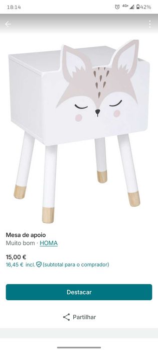 Mesa de apoio homa
