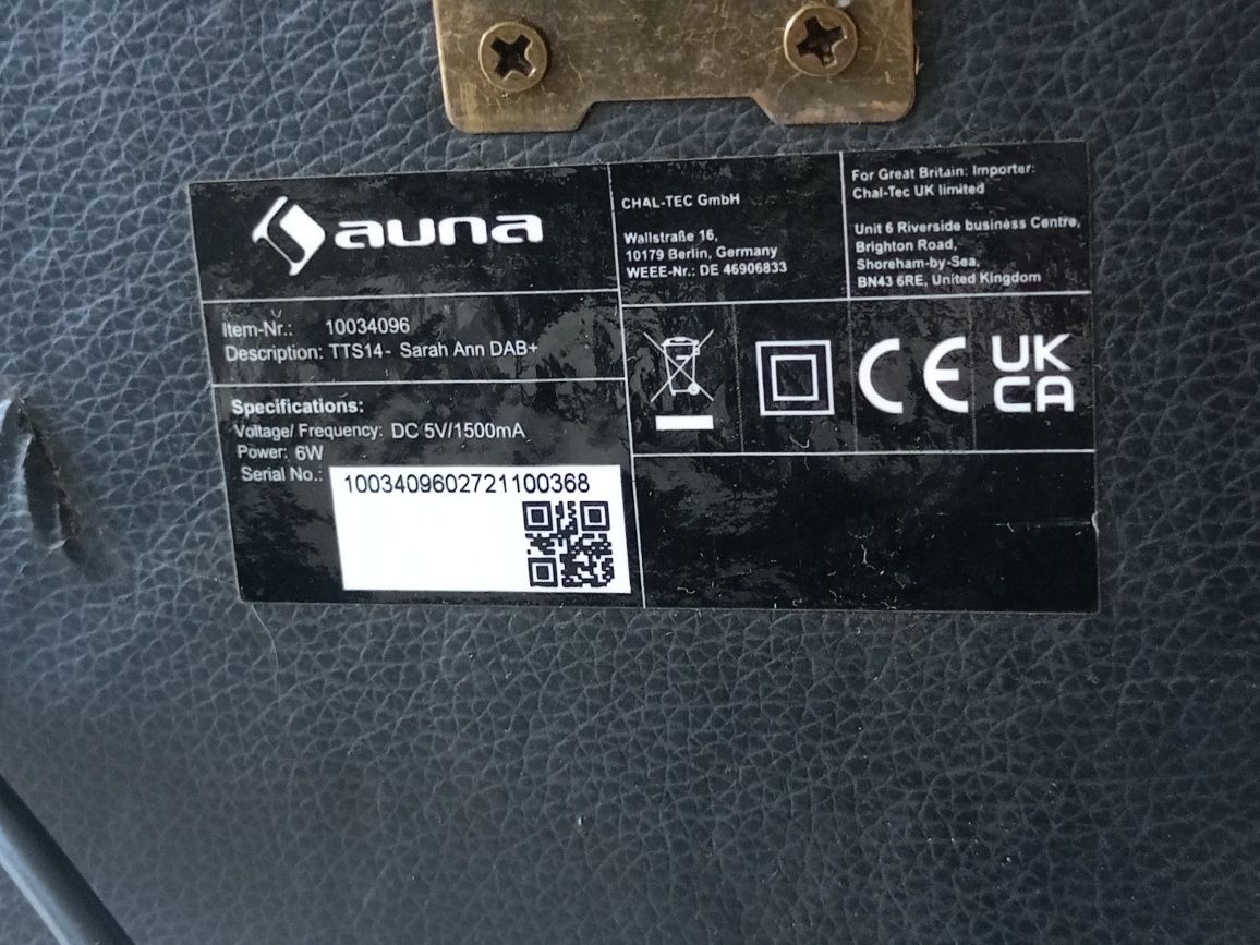 Auna gramofon walizkowy radio DAAB+ BLUETOOTH