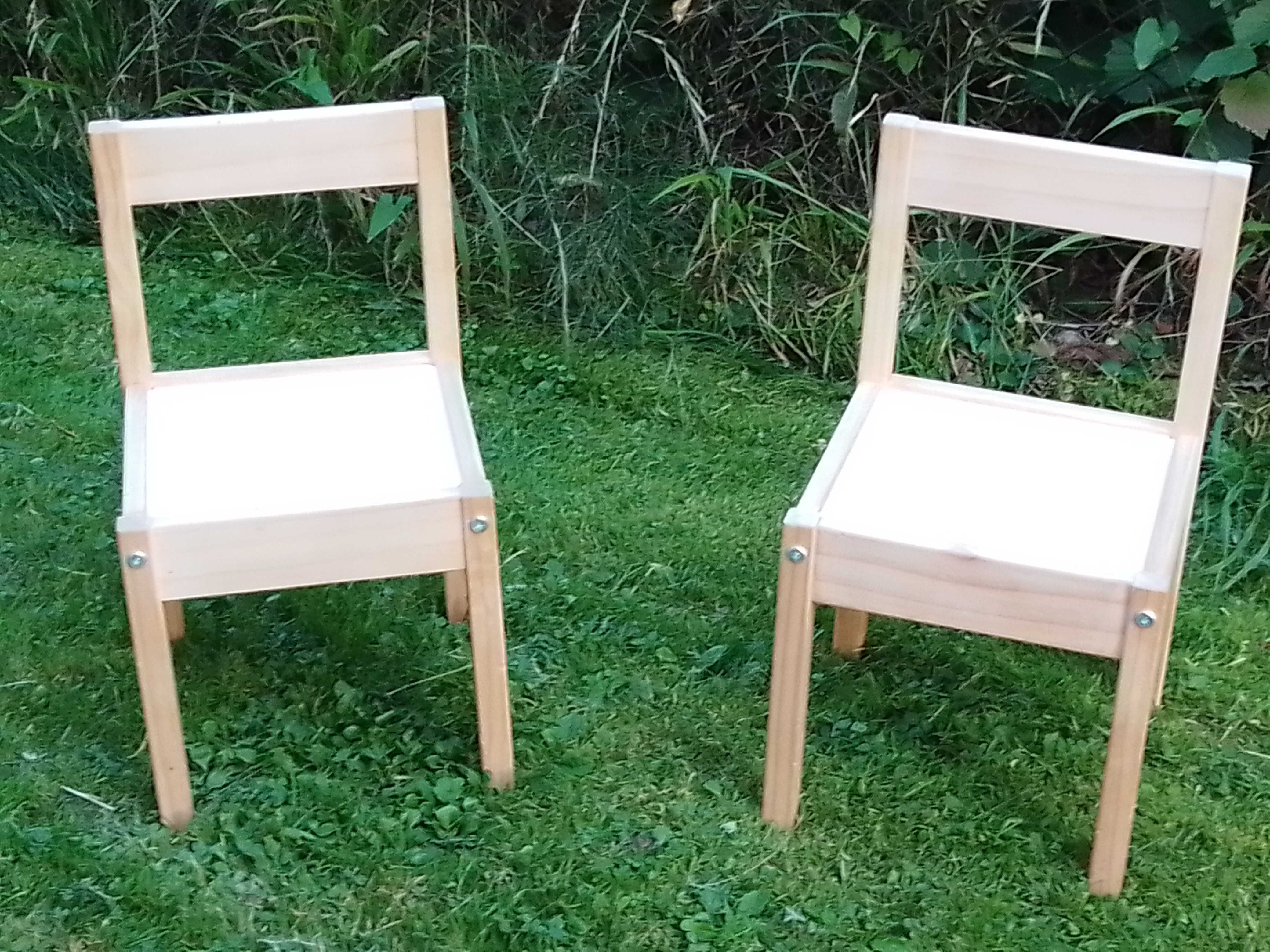 Drewniane , małe krzesełka dla dzieci IKEA - komplet 2 sztuki - bdb !!