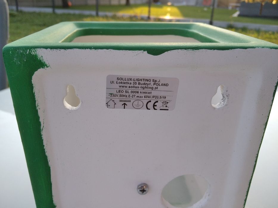 Lampy/kinkiety komplet, światło góra dół, butelkowa zieleń Made in Pol