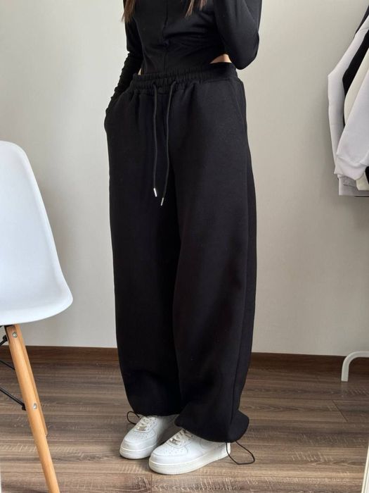 Теплі базові штани с затяжками знизу