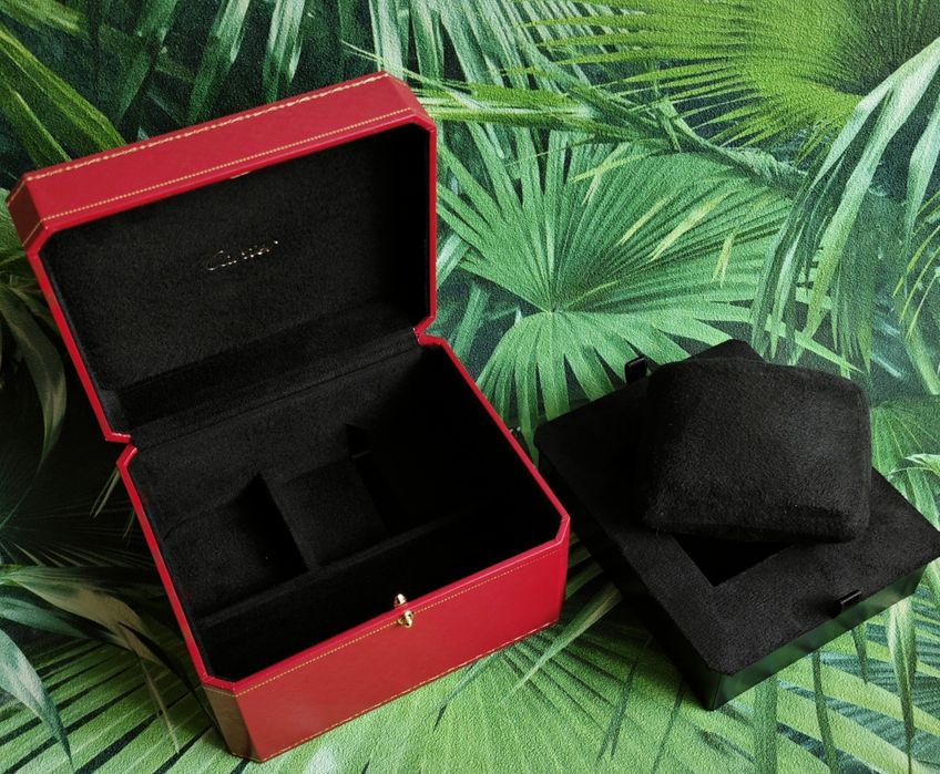 Cartier oryginalne pudełko na zegarek nowe czerwone po zegarku Santos
