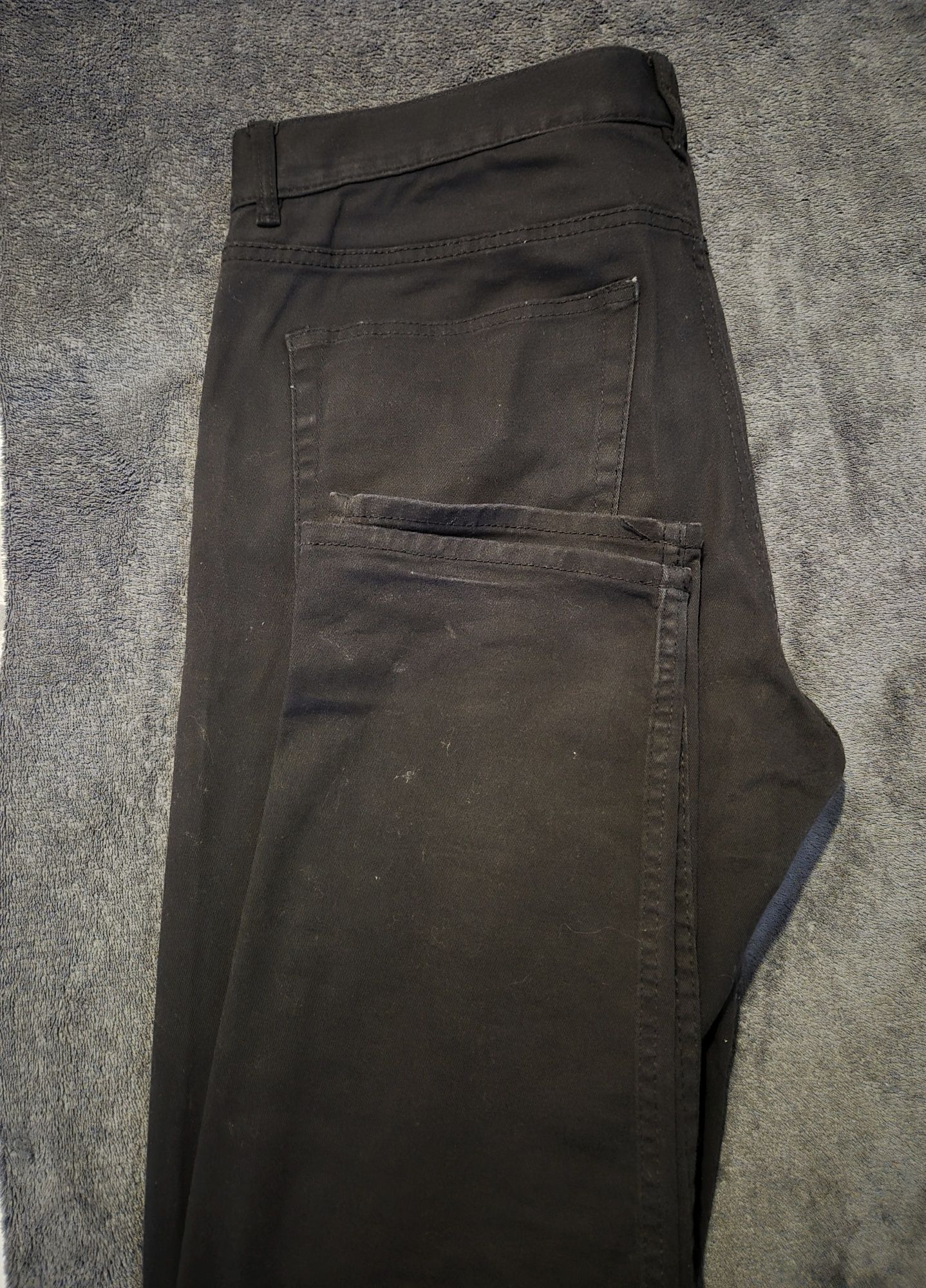 Spodnie jeansy czarne męskie H&M 98% bawełna