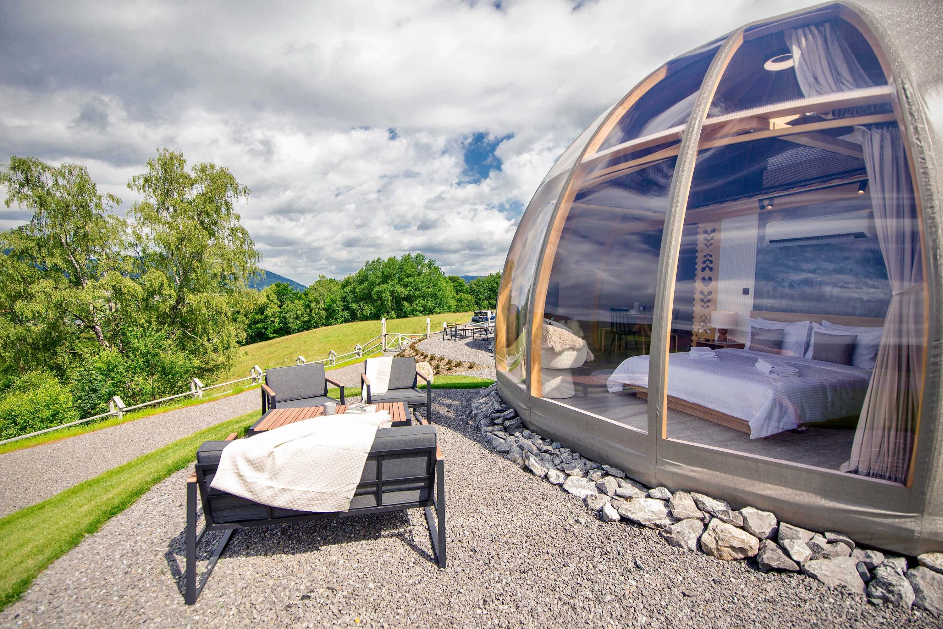 Wisła Glamping – luksusowe Glampy w górach, jacuzzi & sauna w cenie!