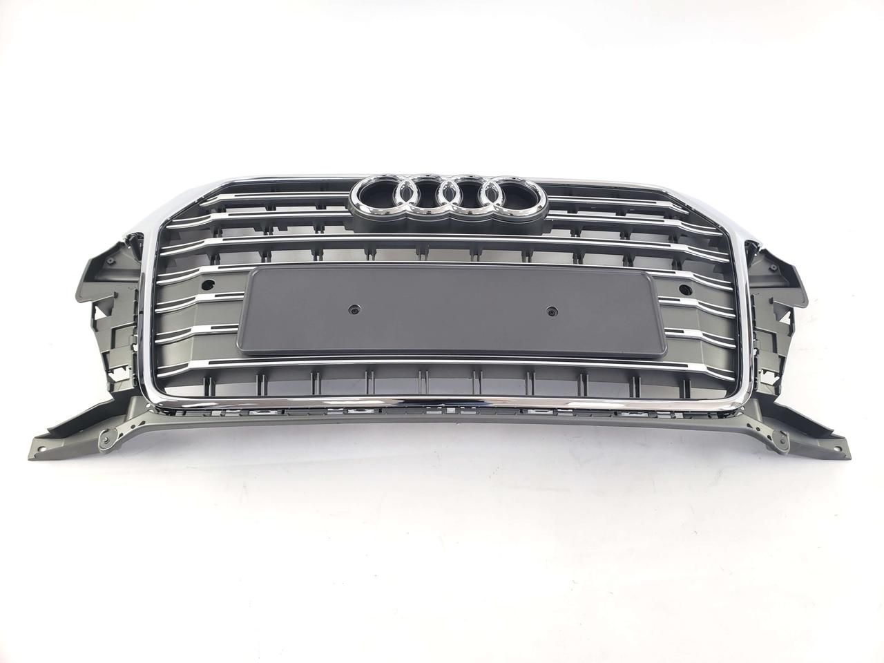 Решетка радиатора Audi Q3 2014-2018 Серая с хромом в стиле S-Line