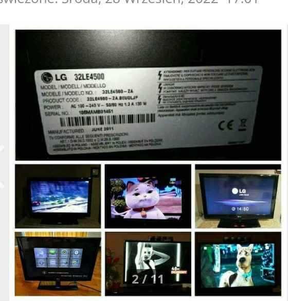 2 telewizory Samsung 40cali i LG 32+gratis coast dekoder wifi  smart